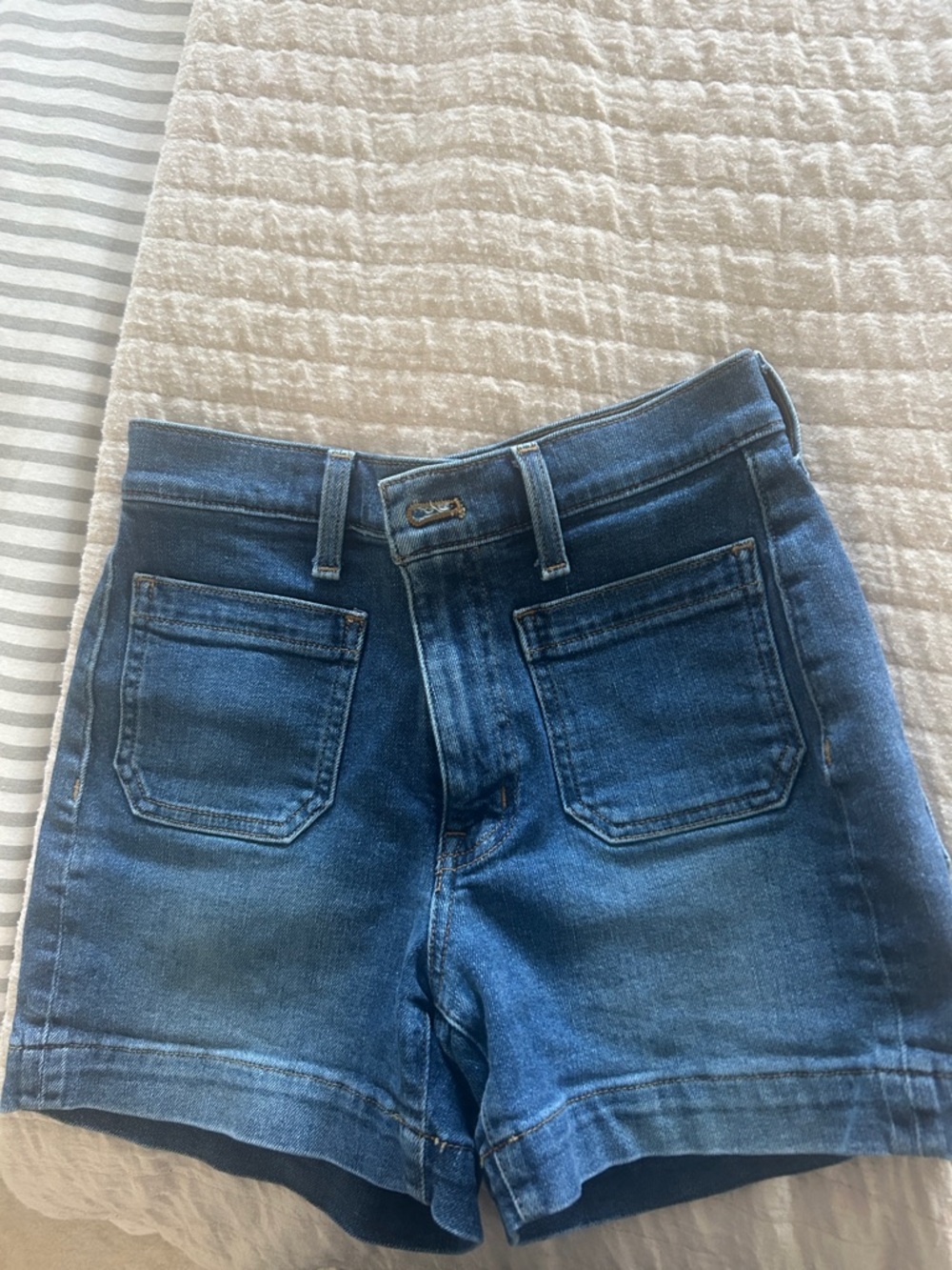 J. Crew Dark Blue High-Rise Denim Shorts